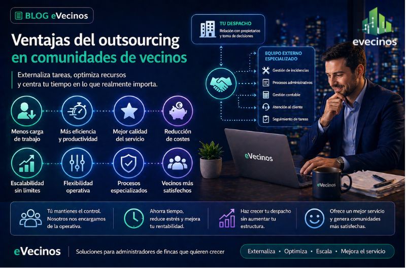 Ventajas del outsourcing en comunidades de vecinos Ventajas del outsourcing en comunidades de vecinos