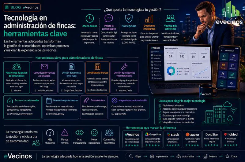 Tecnología en administración de fincas: herramientas clave