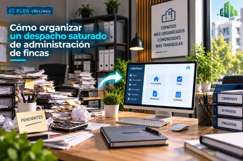 Cómo organizar un despacho saturado de administración de fincas