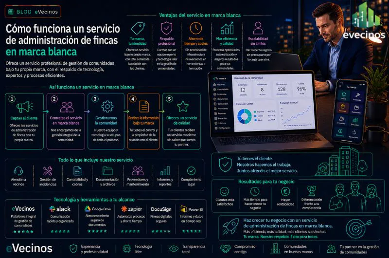 Cómo funciona un servicio de administración de fincas en marca blanca