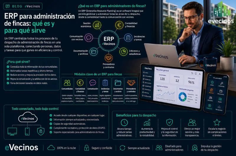 ERP para administración de fincas: qué es y para qué sirve