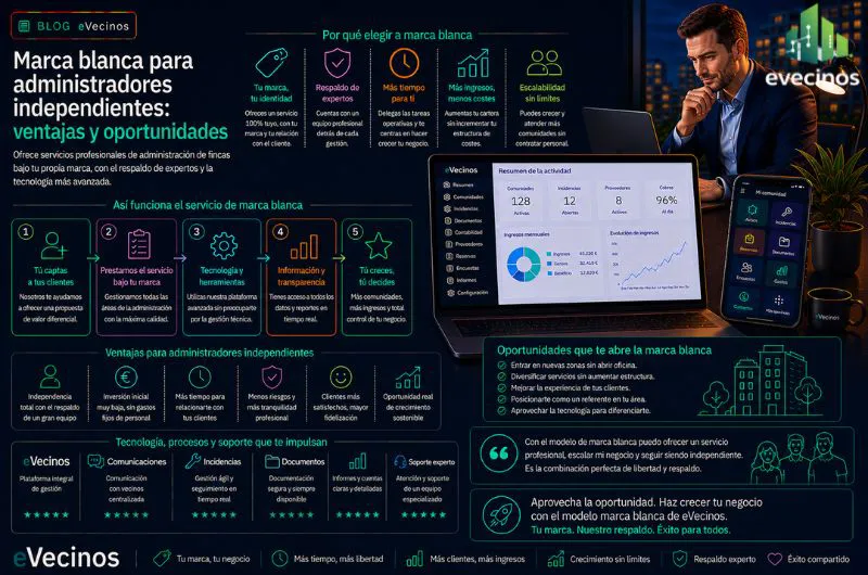 Marca blanca para administradores independientes: ventajas y oportunidades